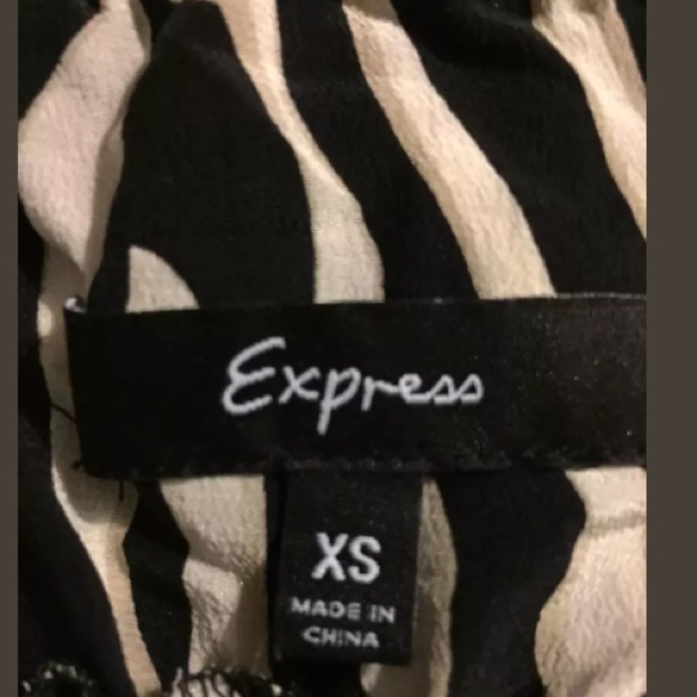 Express Zebra Print Spaghetti Tank Top Size XS - Picture 6 of 6